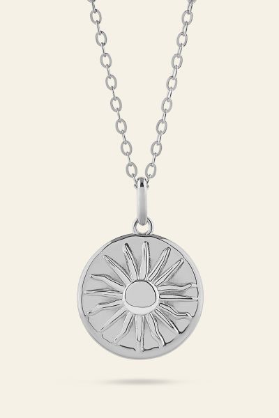 Sterling Silver Amulet Sun Necklace