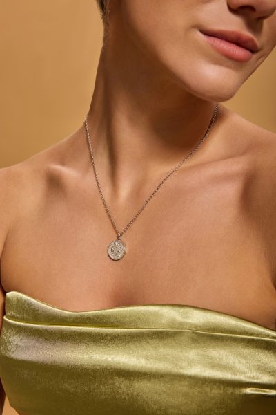 Sterling Silver Aries Zodiac Necklace
