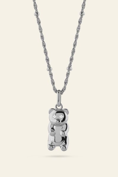 Sterling Silver Bear Necklace