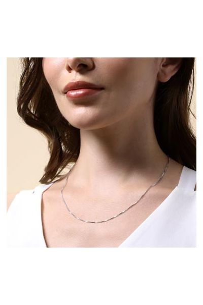 Sterling Silver 1mm Box Chain Necklace Diamond Cut