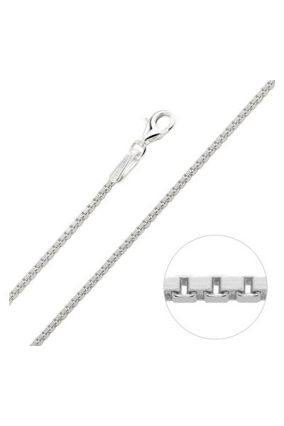 Sterling Silver 1mm Box Chain Necklace Diamond Cut