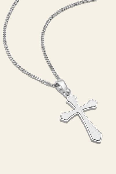 Sterling Silver Byzantine Cross Necklace