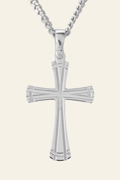 Sterling Silver Byzantine Cross Necklace