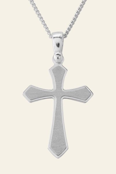 Sterling Silver Byzantine Cross Necklace