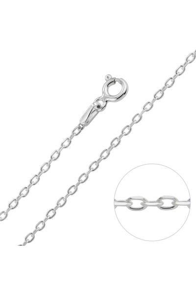 Sterling Silver 1.5mm Diamond Cut Cable Trace Chain Necklace