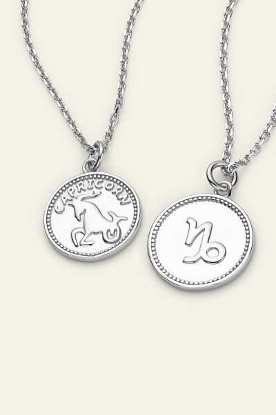 Sterling Silver Capricorn Zodiac Necklace