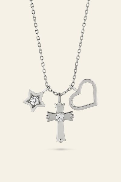 Sterling Silver Cross Charm Necklace