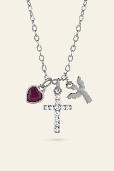Sterling Silver Cross Charm Necklace