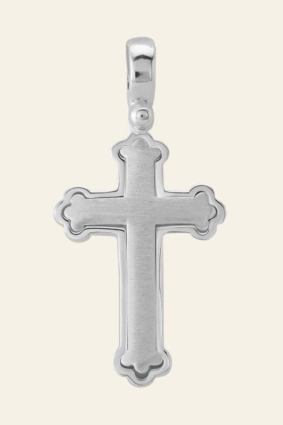 Sterling Silver Budded Cross Pendant