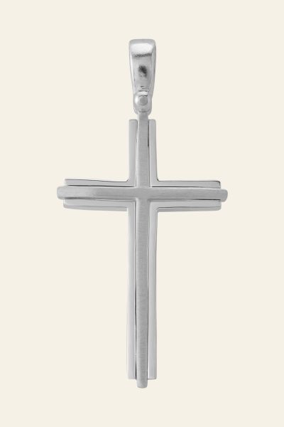 Gold Plated on Sterling Silver Cross Pendant