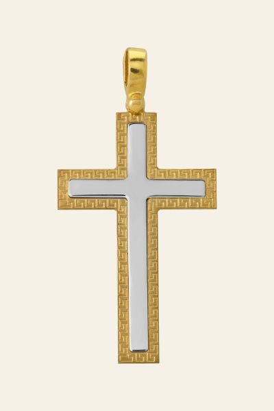 Gold Plated on Sterling Silver Cross Pendant