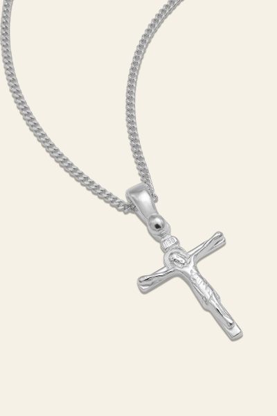Sterling Silver Crucifix Cross Necklace