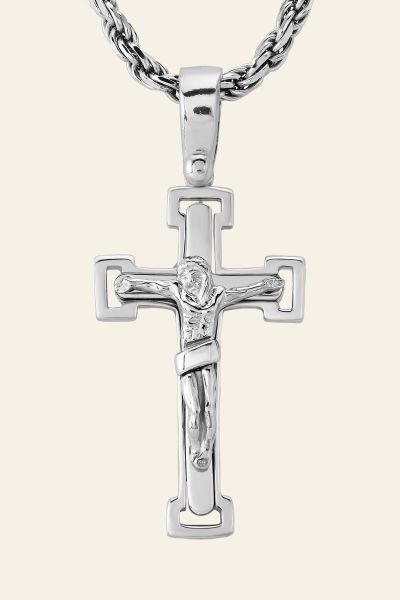 Sterling Silver Crucifix Cross Necklace