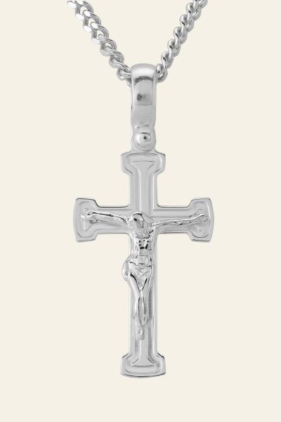 Sterling Silver Crucifix Cross Necklace