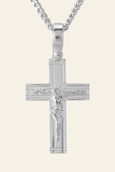 Sterling Silver Crucifix Cross Necklace