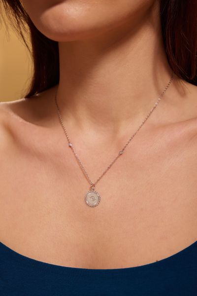 Sterling Silver Evil Eye Amulet Necklace