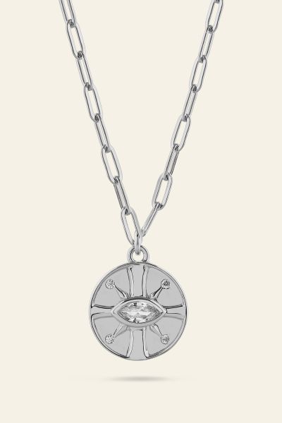 Sterling Silver Evil Eye Amulet Necklace