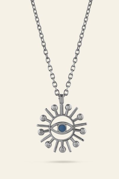 Sterling Silver Evil Eye Amulet Necklace