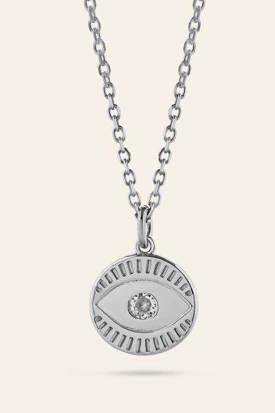 Sterling Silver Evil Eye Amulet Necklace