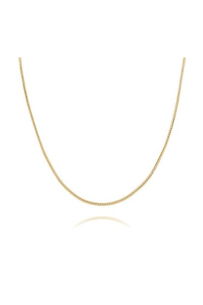  9ct Yellow Gold Plated 1.1mm Foxtail Chain  Necklace