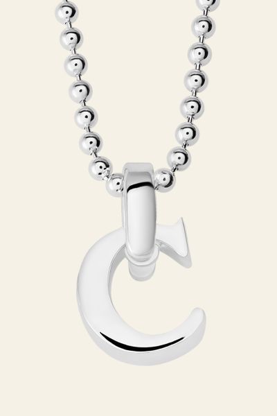 Sterling Silver Letter C Initial Necklace