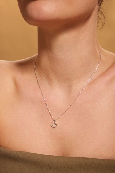 Sterling Silver Letter D Initial Necklace