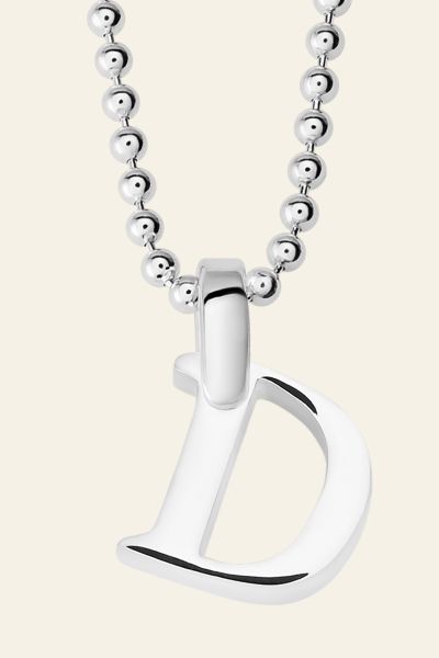 Sterling Silver Letter D Initial Necklace
