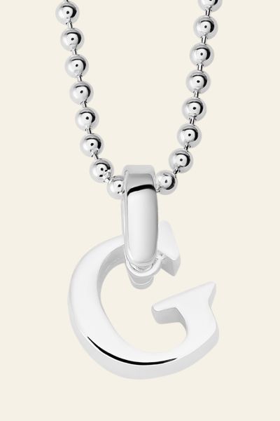 Sterling Silver Letter G Initial Necklace