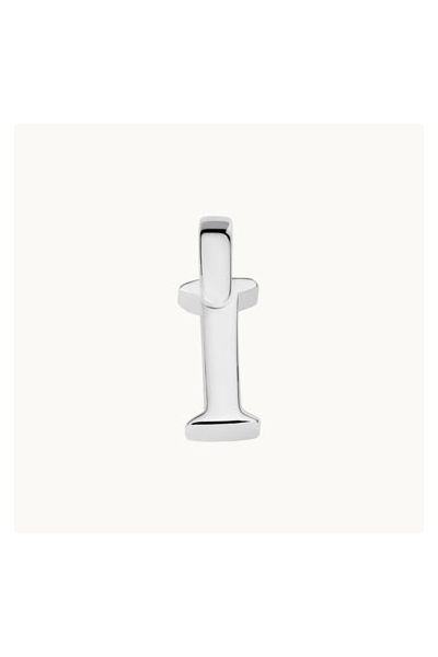 Sterling Silver 3D Alphabet Initial Letter Pendant - I