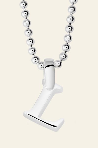 Sterling Silver Letter L Initial Necklace