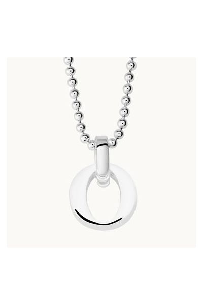 Sterling Silver 3D Alphabet Initial Letter Pendant - O