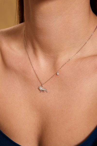 Sterling Silver Lion Necklace