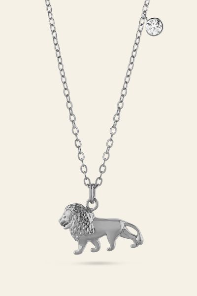 Sterling Silver Lion Necklace