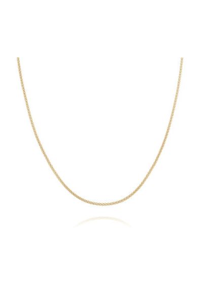  9ct Yellow Gold Plated 1.2mm Popcorn Chain Necklace
