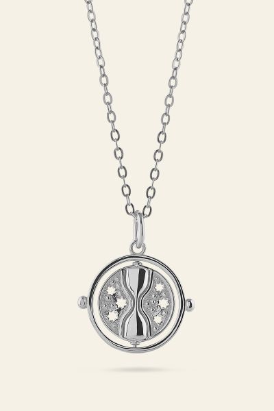 Sterling Silver Spinning Amulet Necklace
