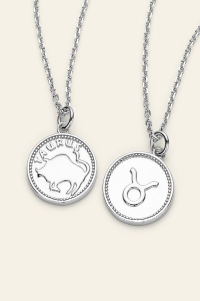 Sterling Silver Taurus Zodiac Necklace