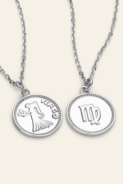 Sterling Silver Virgo Zodiac Necklace