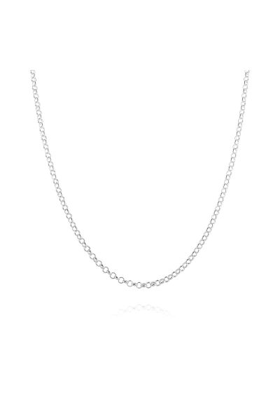 Sterling Silver 2mm Belcher Rolo Chain Necklace
