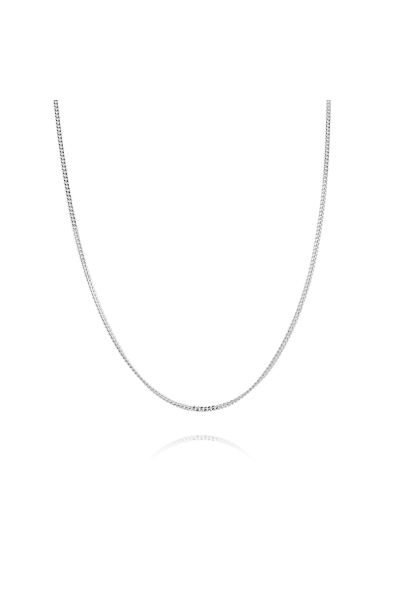 Sterling Silver 1.2mm Fine Diamond Cut Curb Chain Necklace