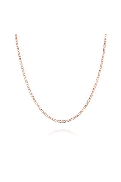 9ct Gold Plated Sterling Silver 2mm Belcher Chain Angle