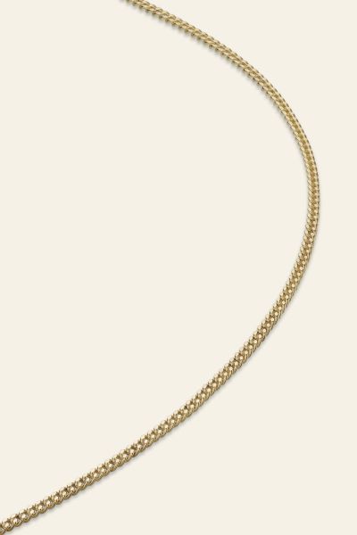 9ct Yellow Gold plated 1.2mm Curb Chain