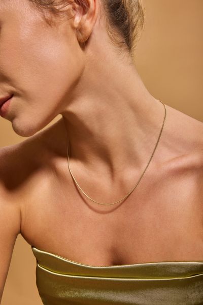  9ct Yellow Gold Plated 1.2mm Snake Chain Necklace