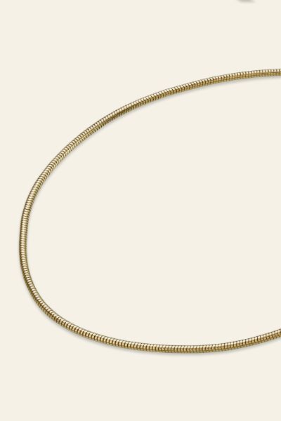  9ct Yellow Gold Plated 1.4mm Snake Chain Necklace