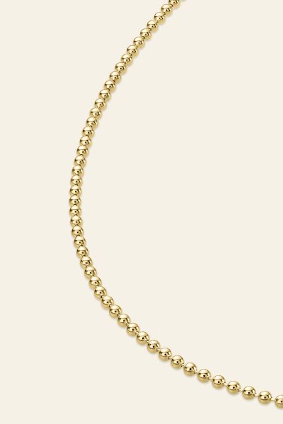 9ct Yellow Gold plated 1.5mm Ball Bead Chain Necklace