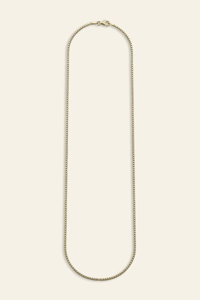 9ct Yellow Gold Plated 1.5mm Box Chain Necklace