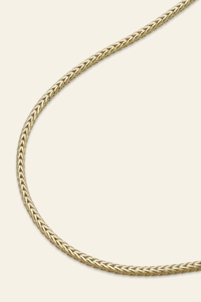  9ct Yellow Gold Plated 1.5mm Foxtail Chain  Necklace