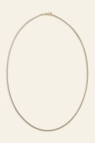  9ct Yellow Gold Plated 1.5mm Foxtail Chain  Necklace