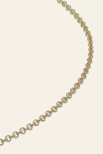 9ct Yellow Gold plated 2mm Belcher Rolo Chain