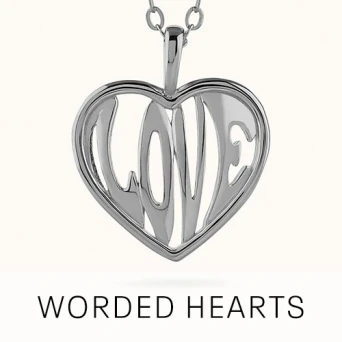 Worded Heart Necklaces