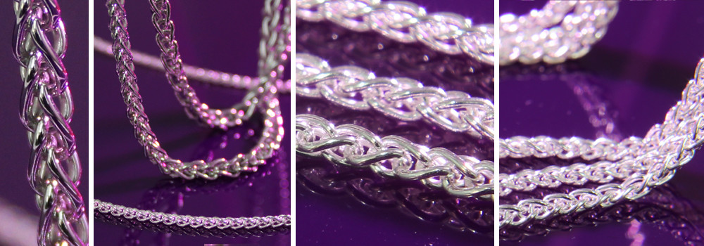 Sterling Silver Spiga Wheat Chain